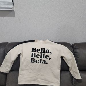 ZARA Kids Bella Cream Colored Crewneck Sweatshirt—SZ. 10